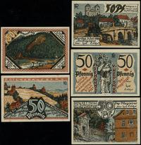 5 x 50 fenigów 5.07.1921, każdy z innym rysunkie