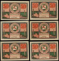 6 x 50 fenigów 20.03.1921 i 24.05.1921, każdy z 