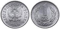 1 złoty 1949, Warszawa, aluminium, moneta w bard