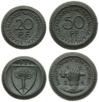 lot 2 monet z Wałbrzycha 1921, 50 oraz 20 fenigó