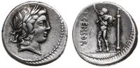 denar 82 pne, Rzym,  Aw: Głowa Apolla w prawo, R