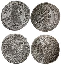 Austria, zestaw 2 x 3 krajcary, 1669, 1670