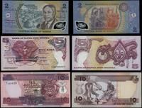zestaw różnych banknotów, zestaw 3 sztuk banknotów: