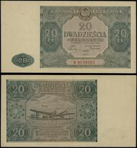 20 złotych 15.05.1946, seria B 9130203, druk w k