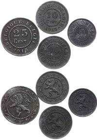 zestaw 4 monet o nominałach:, 5 centimes 1916, 1