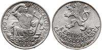 100 koron 1949, 700 lat praw górniczych, srebro,