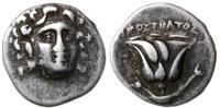 drachma 304-189 pne, Aw: Głowa Heliosa na wprost