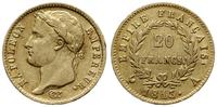 20 franków 1813 A, Paryż, złoto 6.42 g, Fr. 511,