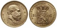 10 guldenów 1877, Utrecht, złoto 6.72 g, moneta 