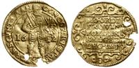dukat 1612, złoto 3.38 g, moneta podgięta, przed