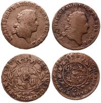 Polska, zestaw: 2 x trojak miedziany, 1766 i 1790