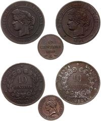 Francja, zestaw 3 monet