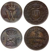 zestaw 2 monet, w skład zestawu wchodzą: 1 cent 