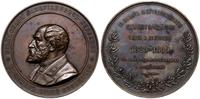 Rosja, medal z 1889 r. autorstwa L. Steinmanna wybity na 60-lecie służby państwow..