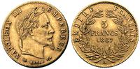 5 franków 1867/A, Paryż, złoto 1.61 g