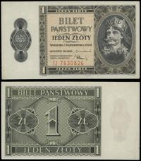 1 złoty 1.10.1938, seria IJ, numeracja 7630826, 