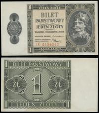 1 złoty 1.10.1938, seria IK, numeracja 8156842, 