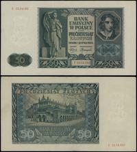 50 złotych 1.08.1941, seria E, numeracja 0114162