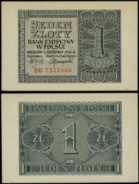 1 złoty 1.08.1941, seria BD, numeracja 7535936, 