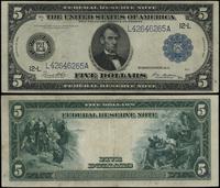 5 dolarów 1914, seria L42646265A, niebieska piec