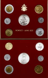 zestaw rocznikowy monet 1991, Rzym, nominały: 10