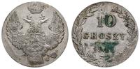 10 groszy 1840, Warszawa, zielony nalot na fragm