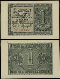 1 złoty 1.08.1941, seria BE, numeracja 9494396, 