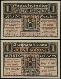 1 korona 30.04.1919, numeracja 204275, zgięty w 