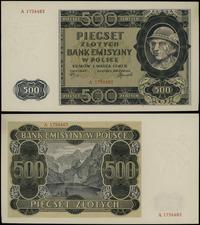 500 złotych 1.03.1940, seria A, numeracja 173448