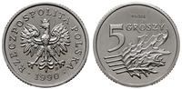 5 groszy 1990, Warszawa, PRÓBA NIKIEL, nikiel, n