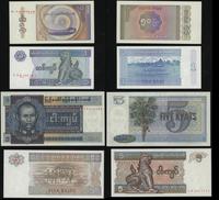 zestaw 6 banknotów o nominałach:, 5 kyats 1973, 