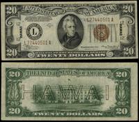 20 dolarów 1934, HAWAII, seria L 77440501 A, pod