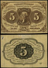 5 centów 17.07.1862, ślady po złamaniach w pioni