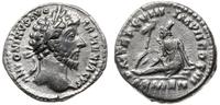 denar 163-164, Rzym, Aw: Głowa cesarza w wieńcu 