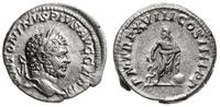 denar 215, Rzym, Aw: Głowa cesarza wieńcu laurow