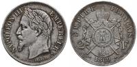 2 franki 1869 A, Paryż, srebro 9.85 g, Gadoury 5