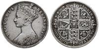 floren 1849, Londyn, srebro 11.25 g, uszkodzenie