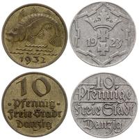 2 x 10 fenigów 1923 i 1932, Gdańsk, łącznie 2 sz