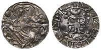 denar 1047-1075, Lund, Aw: Chrystus siedzący na 