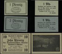 zestaw bonów: 1, 2, 10 fenigów 24.02.1920, razem