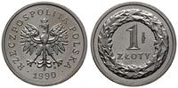 1 złoty 1990, Warszawa, PRÓBA-NIKIEL, nakład 500