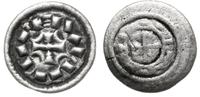 denar 1095-1116, Aw: +CALAMA, wewątrz krzyż z pó