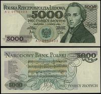 5.000 złotych 1.06.1982, seria AU, numeracja 095
