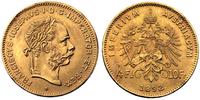 4 floreny=10 forintów 1892 , nowe bicie, złoto 3
