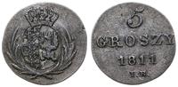 5 groszy  1811 IB, Warszawa, moneta czyszczona, 