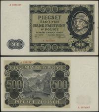 500 złotych 1.03.1940, seria A, numeracja 593106