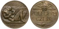medal z 1920 r. POLEGŁYM CZEŚĆ, autorstwa Mieczy