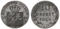 10 groszy 1831 KG, Warszawa, Odmiana z zagiętymi