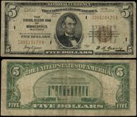 5 dolarów 1929, seria I00510479A, wielokrotnie z