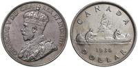 dolar 1936, Ottawa, Canoe, srebro próby 800, res
